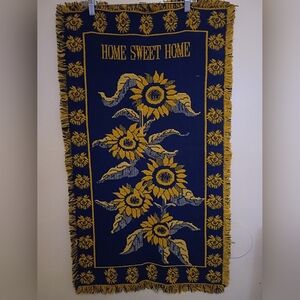 Windham Home Vintage Sunflower Throw Blanket 1995 sz. 21 x 37 1/2